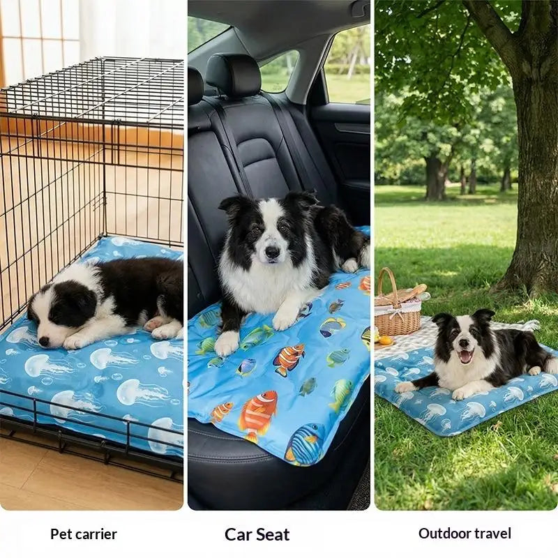 1PC Dog Cat Cooling Mat Summer Pet Ice Pad Non Toxic Self Cooling Gel Mat For Indoor Car Sofa Bed Relief