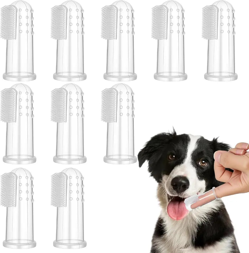 Super Soft Pet Finger Toothbrush Teddy Dog Brush Bad Breath Tartar Teeth Care Tool Dog Cat Cleaning Silicagel Pet Supplies
