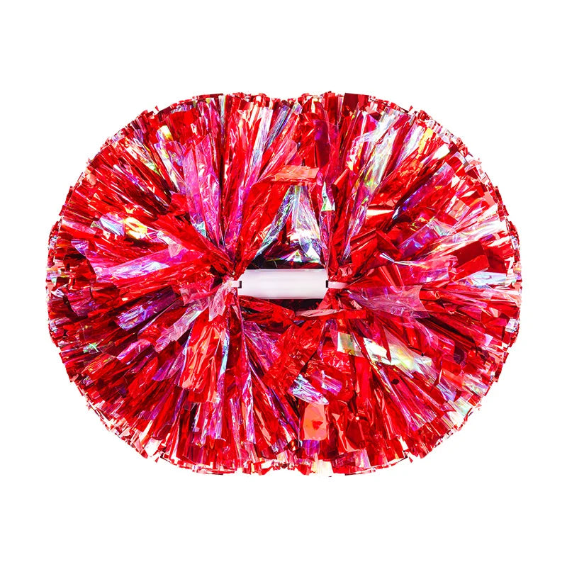 6 Inch PET Handle Cheerleading Pompoms Performance Competition Durable Handheld Flower Pom Poms