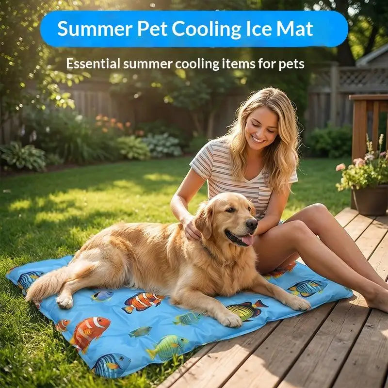 1PC Dog Cat Cooling Mat Summer Pet Ice Pad Non Toxic Self Cooling Gel Mat For Indoor Car Sofa Bed Relief