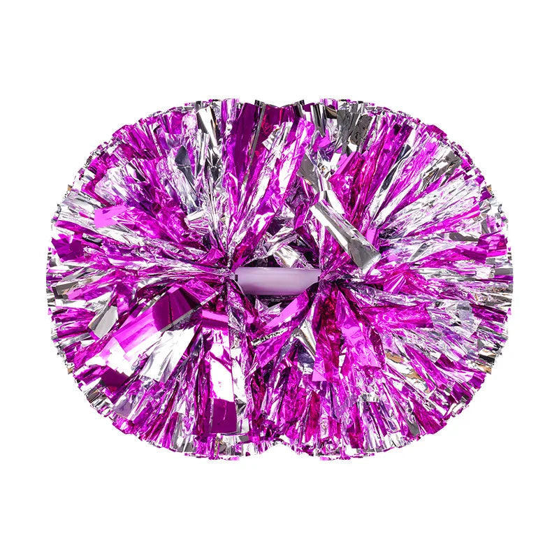 6 Inch PET Handle Cheerleading Pompoms Performance Competition Durable Handheld Flower Pom Poms