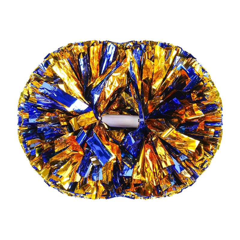 6 Inch PET Handle Cheerleading Pompoms Performance Competition Durable Handheld Flower Pom Poms