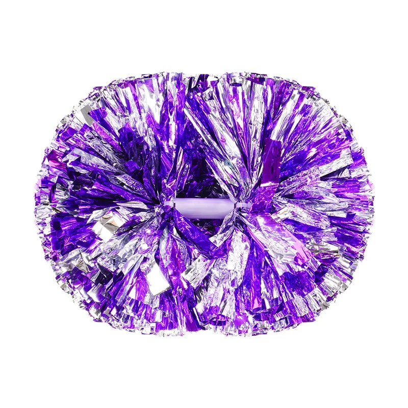 6 Inch PET Handle Cheerleading Pompoms Performance Competition Durable Handheld Flower Pom Poms