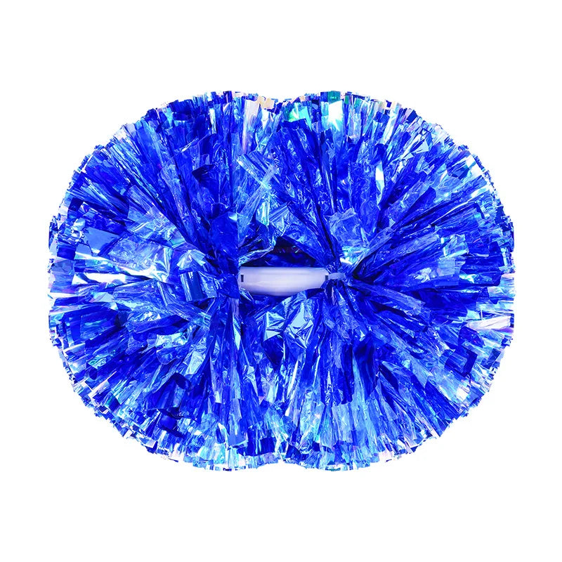 6 Inch PET Handle Cheerleading Pompoms Performance Competition Durable Handheld Flower Pom Poms